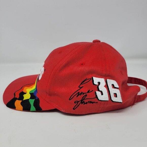 Skittles Racing Team1998 Vintage Red Snapback Hat With Rainbow Design - Picture 2 of 6